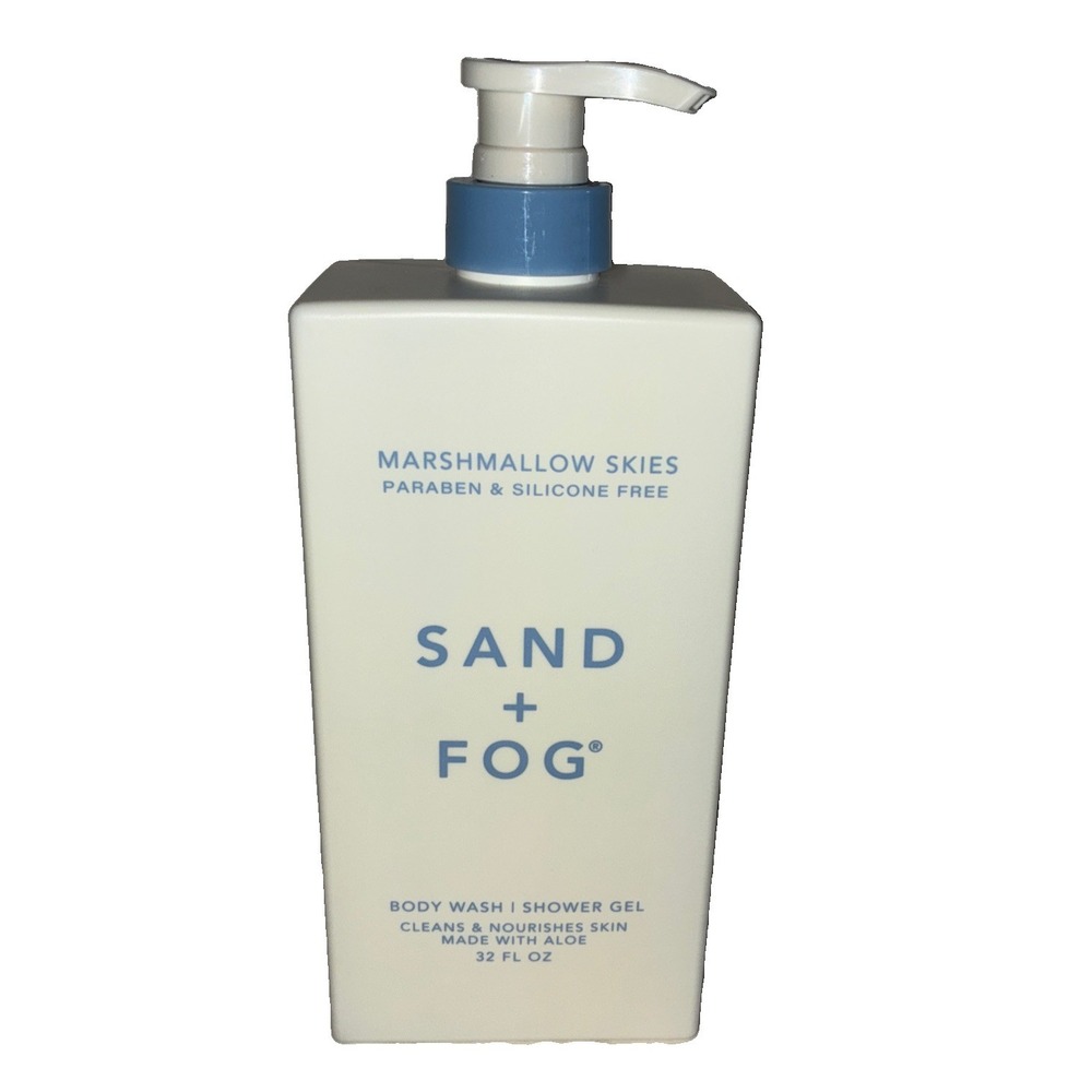 Sand + Fog Body Wash Shower Gel Marshmallow Skies Made With Aloe 32 Oz